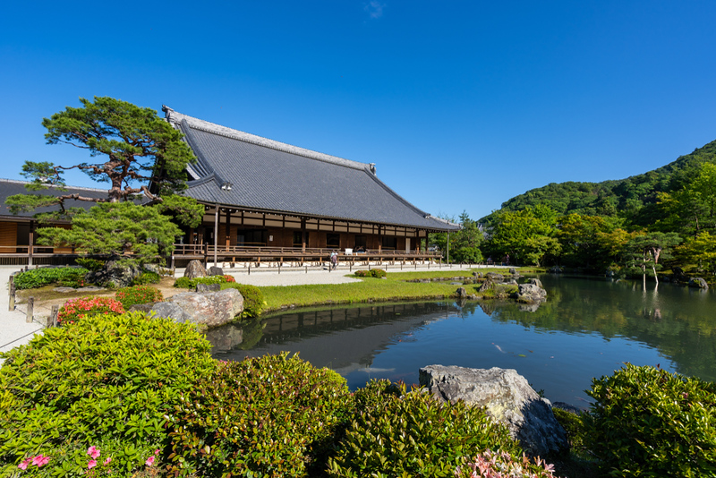 Lake in Arashiyama, Japan