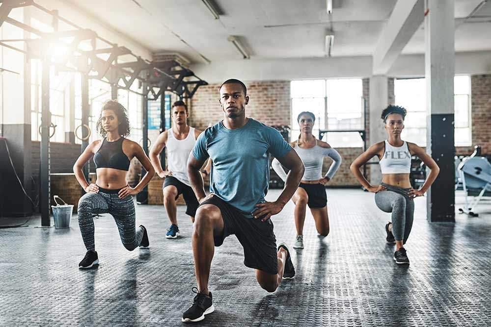 People doing workout in GYM