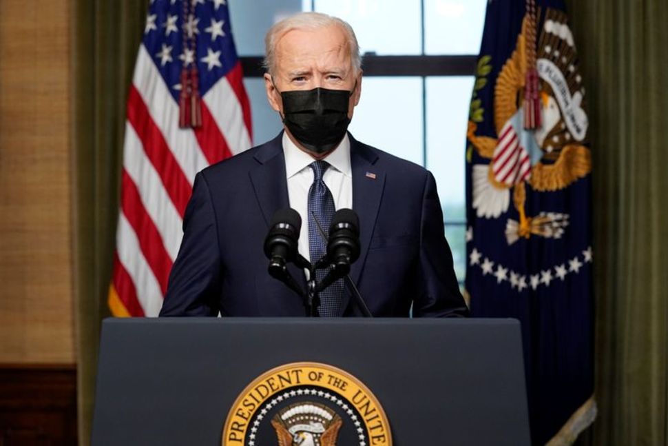 Joe Biden at a press conference