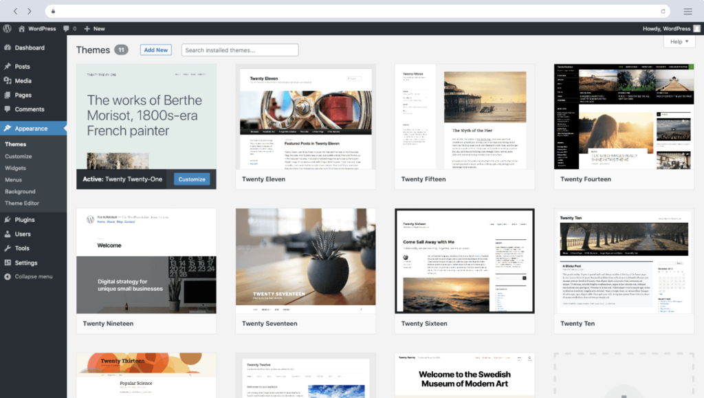 Wordpress.com (Portfolio for Freelance Writers)