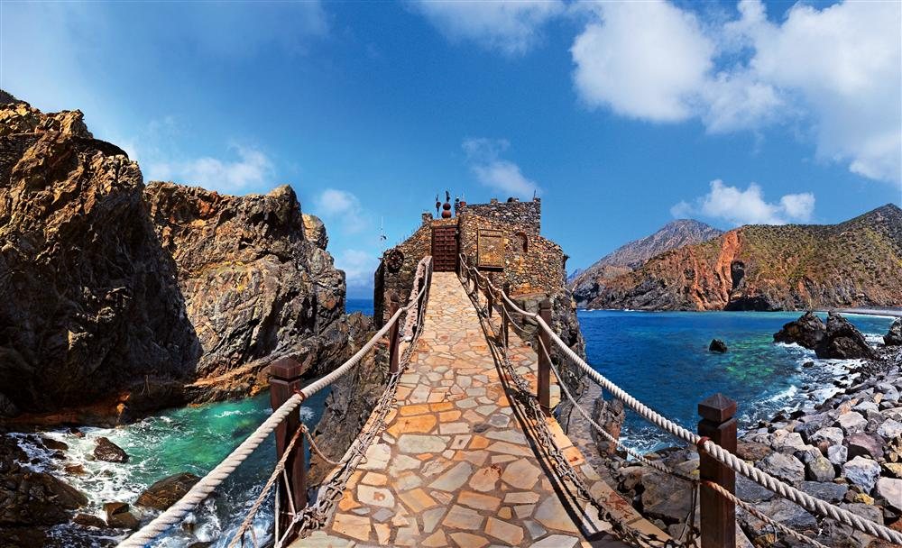 Canary Islands palace near ocean