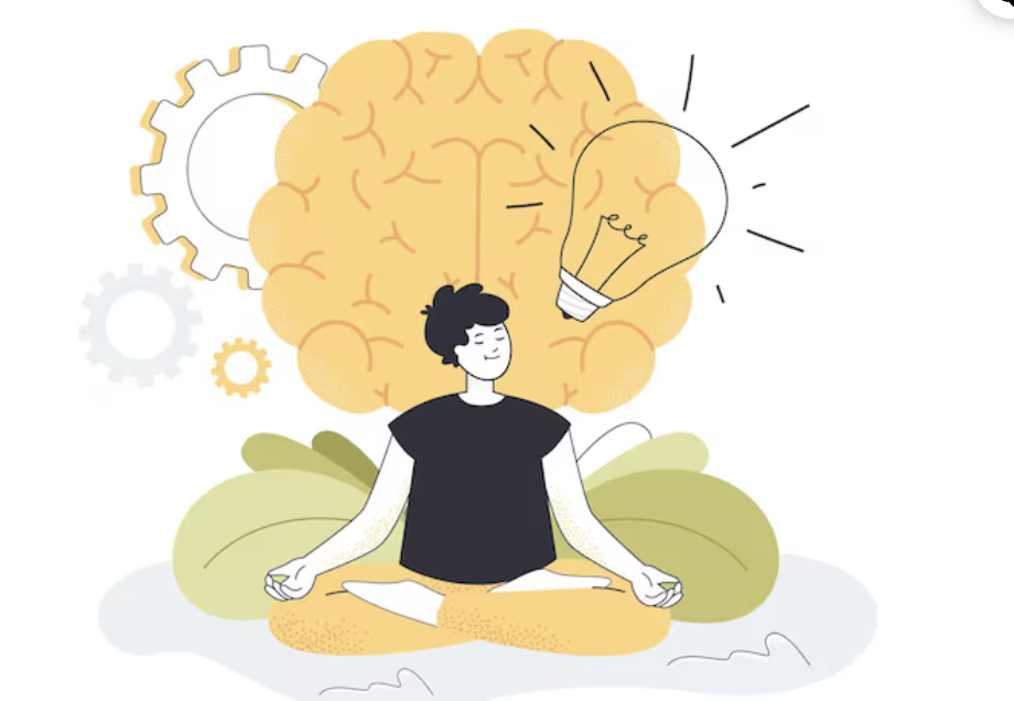 person struggling with meditation restless thoughts and overthinking