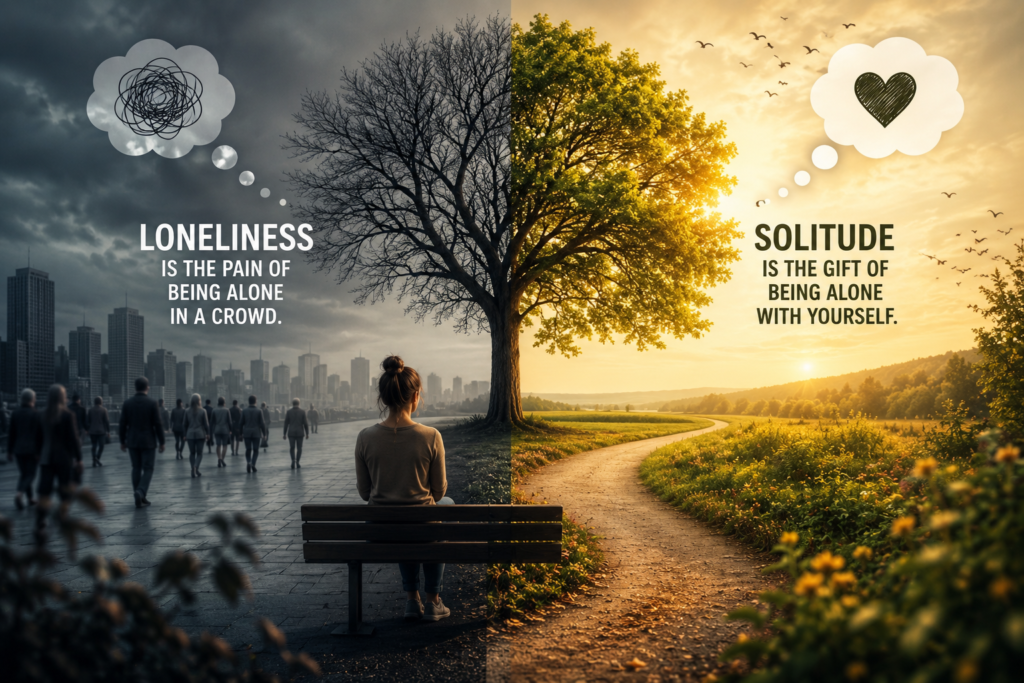 the real indepth study of Solitude Vs Loneliness