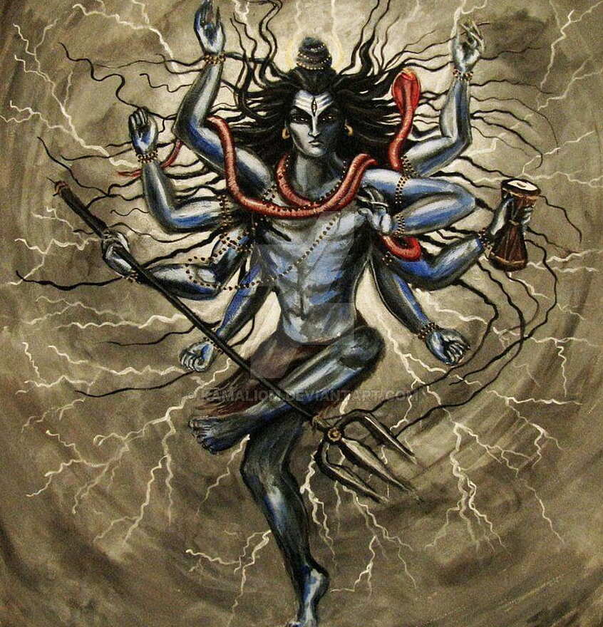 Shiva in a Agrry posture